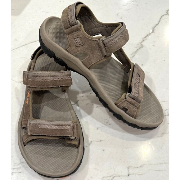 Teva Men's Hudson Bungee Cord Brown Suede Hiking Sandals 1002433 SZ 9 - Picture 4 of 8